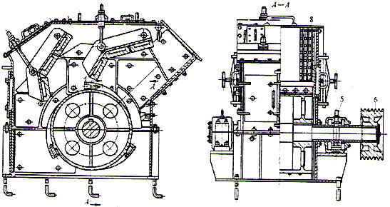 單段破碎機作業原理圖